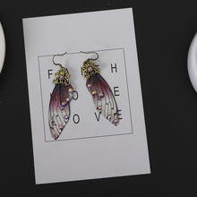 Load image into Gallery viewer, Handmade Fairy Simulation Wing Earrings Insect Butterfly