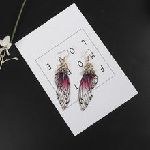 Load image into Gallery viewer, Handmade Fairy Simulation Wing Earrings Insect Butterfly