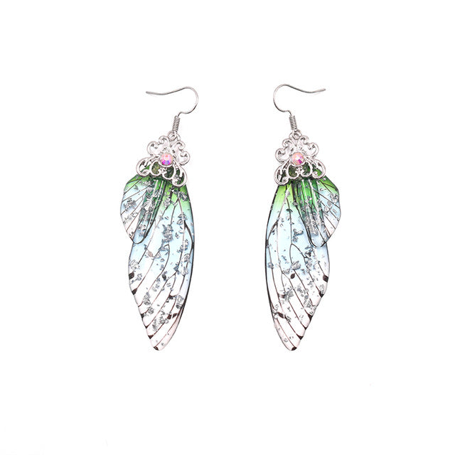 Handmade Fairy Simulation Wing Earrings Insect Butterfly